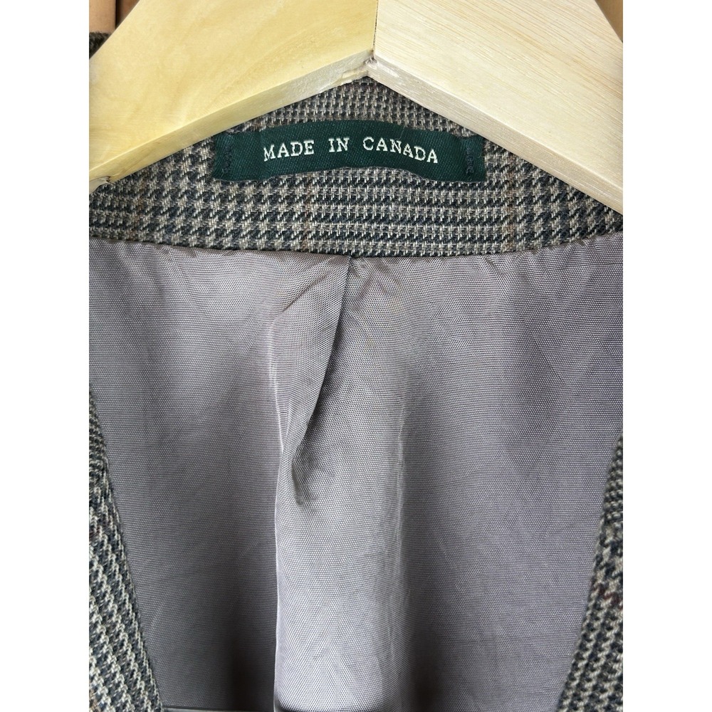 Vintage LAUREN Ralph Lauren Men's Blazer/Sport Coat 100% Wool 44L -‎ Gray Brown - Picture 14 of 16
